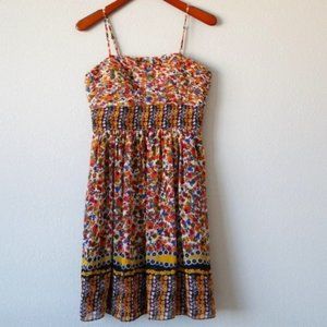 {Oleg Cassini} Floral Spaghetti Strap Dress
